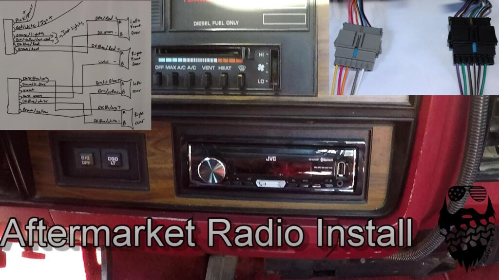 1992 Dodge D250 Cummins Diesel JVC Radio Install Including Wiring 