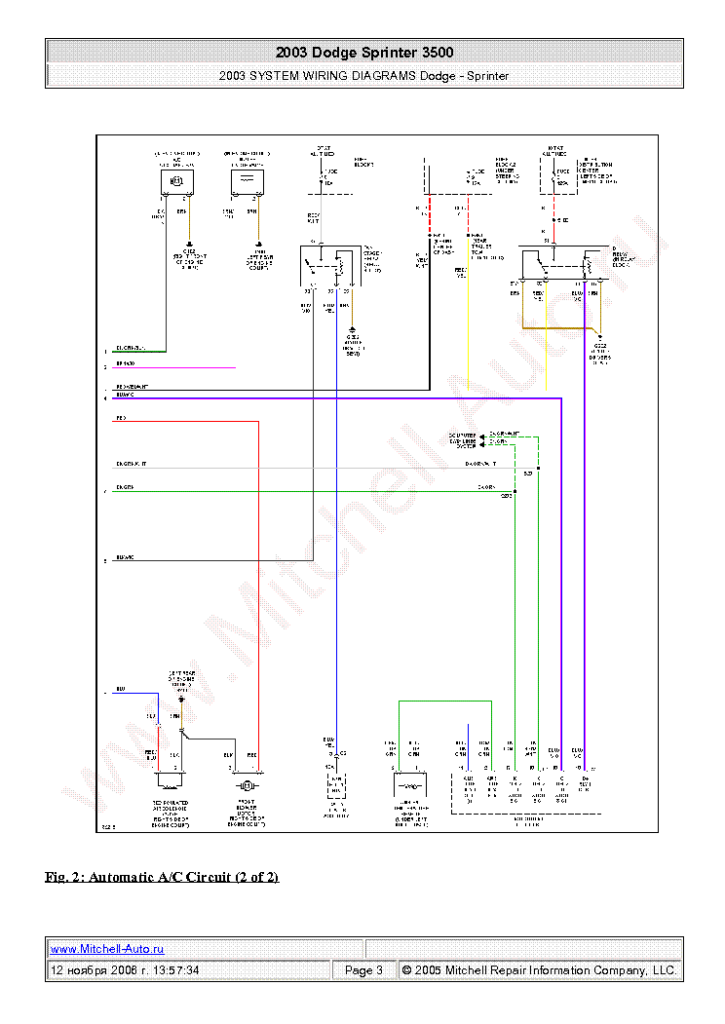 DODGE SPRINTER 3500 2003 WIRING DIAGRAMS SCH Service Manual Download 