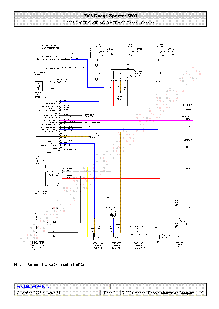 DODGE SPRINTER 3500 2003 WIRING DIAGRAMS SCH Service Manual Download