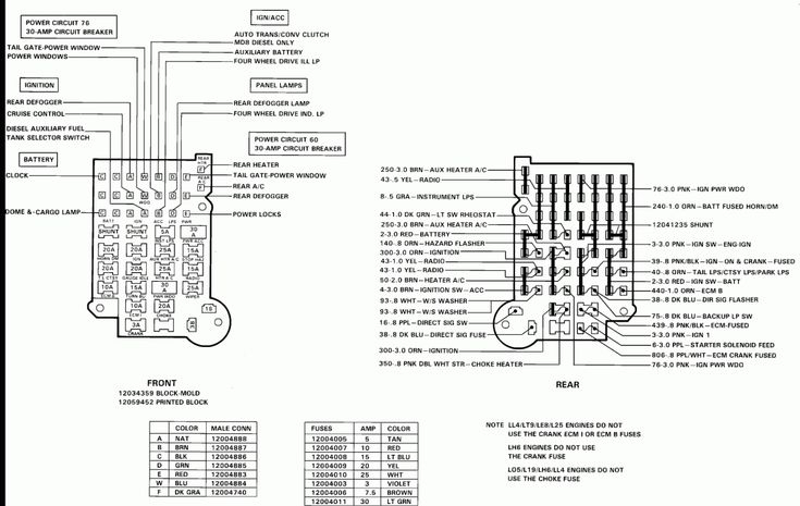 16 89 Chevy Truck Fuse Box Diagram Truck Diagram Wiringg In  - 2018 Ram 1500 Radio Wiring Diagram