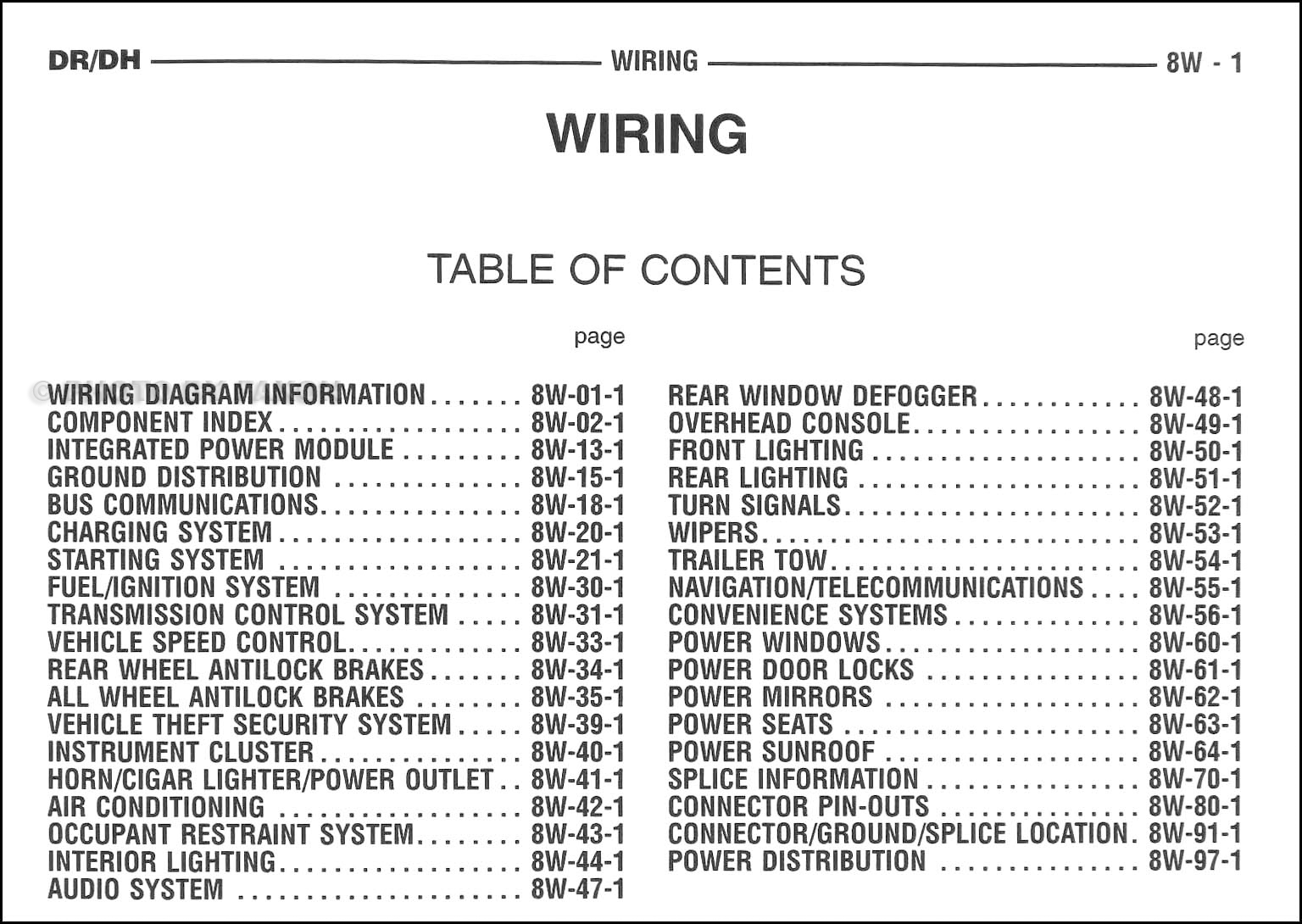 2005 Dodge Ram Truck Wiring Diagram Manual Original 2005 Dodge Ram Truck Wiring Diagram Manual Original