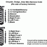 DODGE Car Radio Stereo Audio Wiring Diagram Autoradio Connector Wire