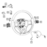 OEM NEW Mopar 12 20 Ram 1500 Classic 2500 3500 Steering Wheel Wiring  - Ram 1500 Oem Stereo Wiring Diagram