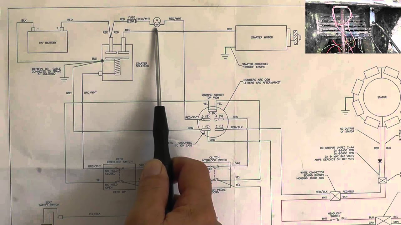 Riding Mower Starting System Wiring Diagram Part 1 YouTube Riding Mower Starting System Wiring Diagram Part 1 YouTube